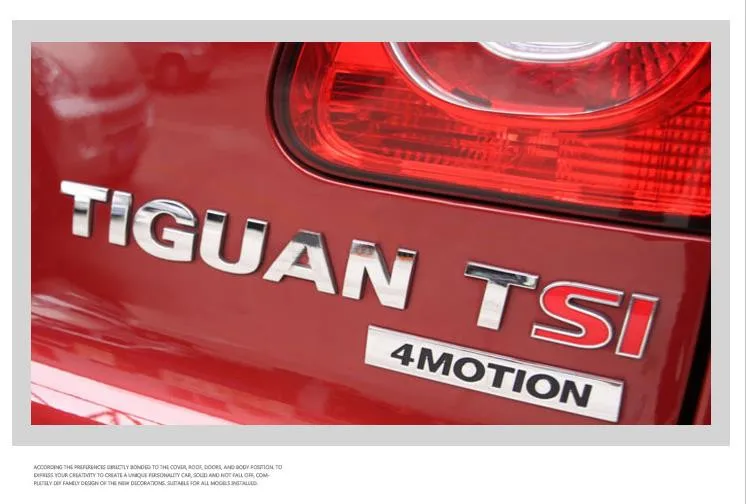 Автомобильная задняя наклейка TIGUAN ABS 4 MOTION автомобильная для Volkswagen VW Golf 6 7 GTI CC Sagitar