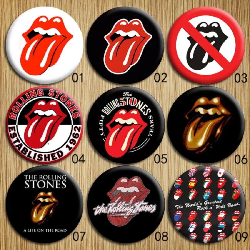 Знаменитая рок-группа The Rolling Stones сувенирная коллекция значки красный язык Мик Джаггер жесть Броши персонализированные подарки