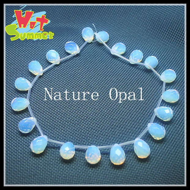 

Nature Opal Beads Faceted Dropwater Shape For Necklace Designs Size 11x16mm 20 Pieces /Lot White Opal