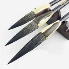 Высококачественная длинная китайская кисть для каллиграфии, набор, большая средняя небольшая обычная для письма, ручка для рисования, кисточки для письма, 3 шт