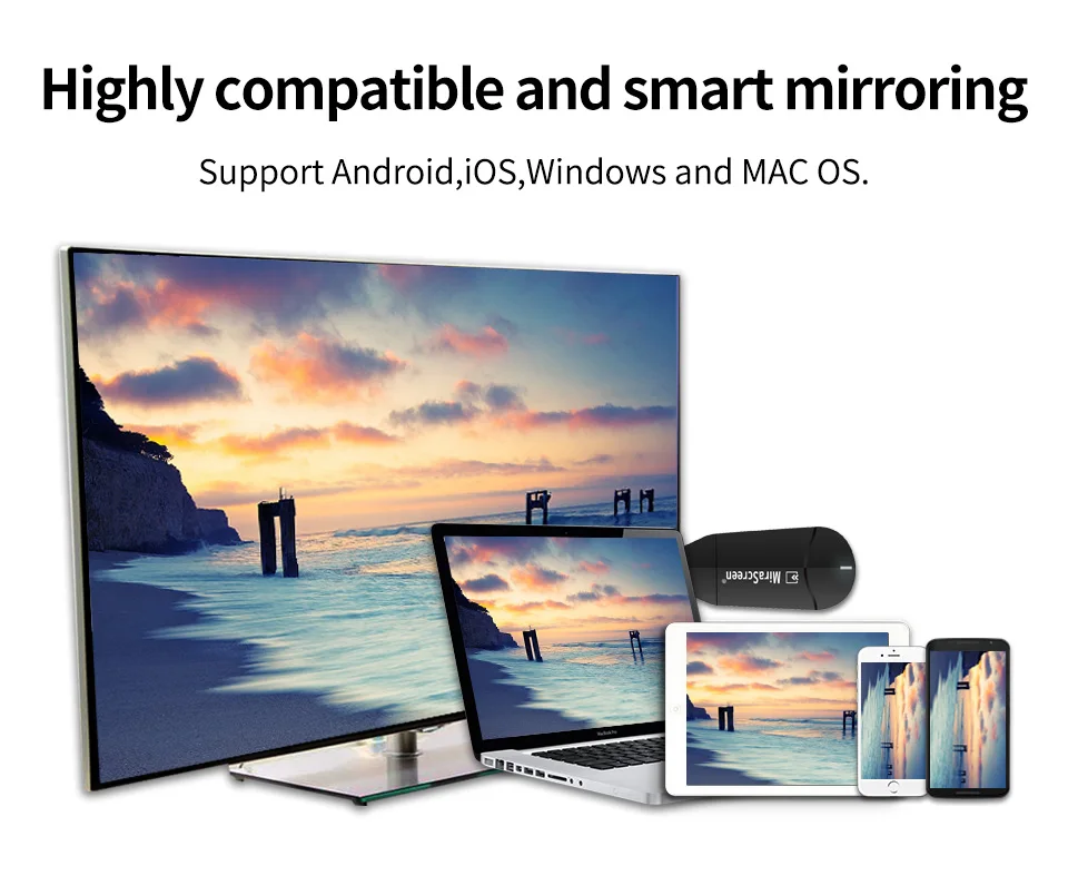 Новый Mirascreen K6-2.4G Smart Беспроводной Дисплей ключ 4 K HD качество ТВ Stick Plug and play Простое подключение для Android/iOS