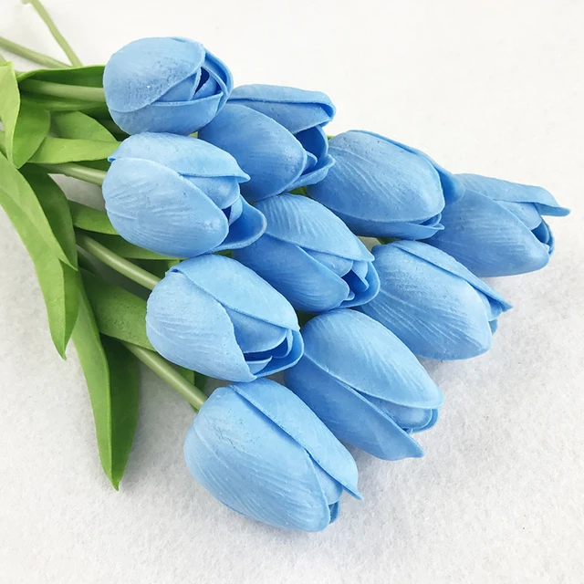 Buy 10pcs/lot Tulip Artificial Flower cheap PU plastic