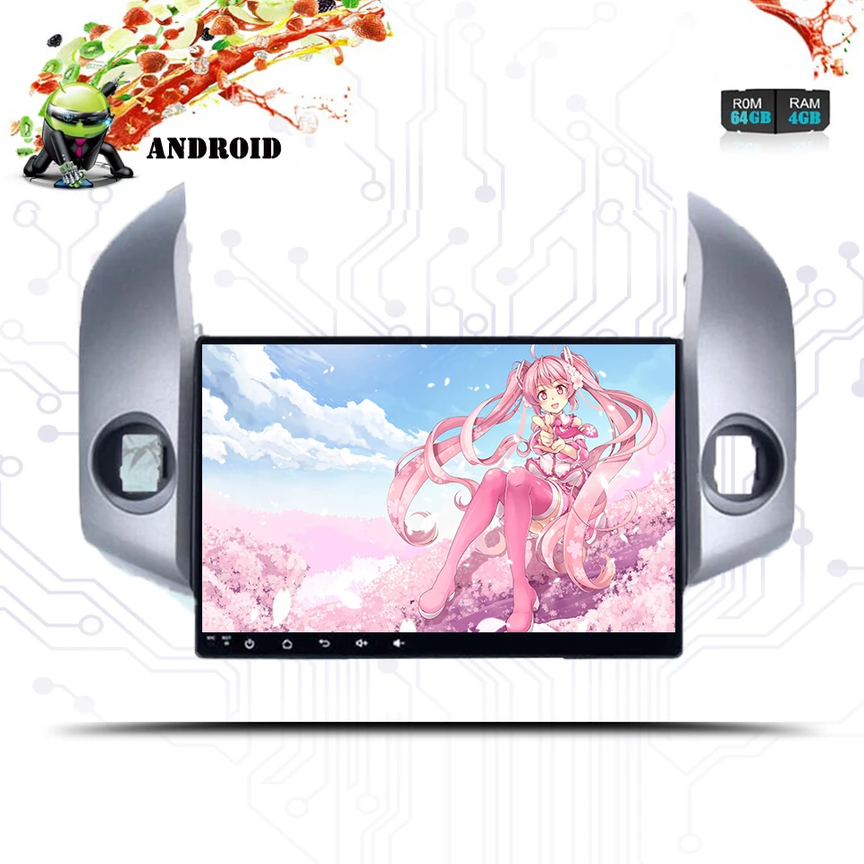 Best 2Din Android 9.0 4G 64G car multimedia dvd player Radio Gps glonass pc tablet for toyota rav4 rav 4 2006-2012 Stereo Audio video 2