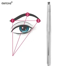 Ручная Татуировка бровей ручка 3 головки оснастка для приманки для перманентного макияжа ручка татуировка бровей и губ ручка для микроблейдинга