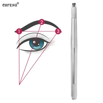 

Eyebrow Manual Tattoo Pen 3 Heads Lock Needle for Permanent Makeup Pen Eyebrow Lip Tattoo Microblading pen