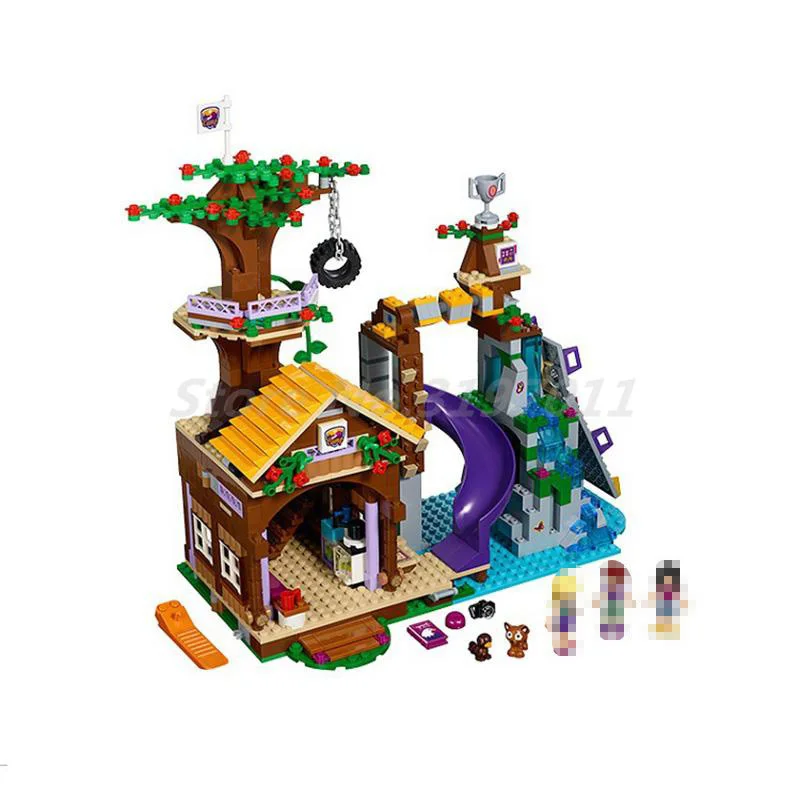 

BELA 10497 Building Block Bricks Friends Adventure Camp Tree House 41122 Emma Mia Figure Toy For Children Christmas Gifts