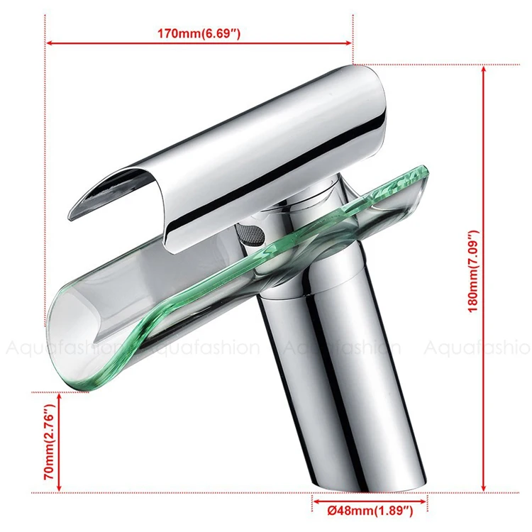 Polished Chrome Waterfall Glass Faucet Single Handle Bathroom Glass Faucet Brass Waterfall Faucet (4)