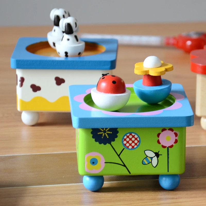 Nouvelle Creative Magnetique Clockwork Mecanisme De Boite A Musique En Bois Jouet Main Manivelle Boites A Musique Pour Vente Instrumentos Musicais Bebe Jouets Aliexpress