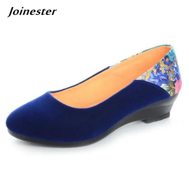 

Slip on Women Autumn Pumps Shoe Patchwork Low Heels for Ladies Round Toe Loafers Nurse Shoes Fashion Casual Shallow Shoes