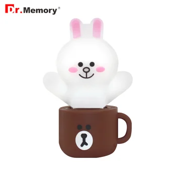 

Funny 64GB USB Flash Drives Rabbit Bear Coffee Cup Cute Pendrive 16GB 32GB Personalized Creative 128MB Memory Stick Pen Drive