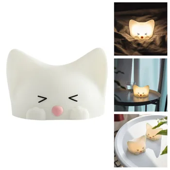 

Spot Light Novel Lovely Cat Nightlight LED Silicone Kids Bedroom Sleeping Night Light Lamp Tira Led 12v Painel Led