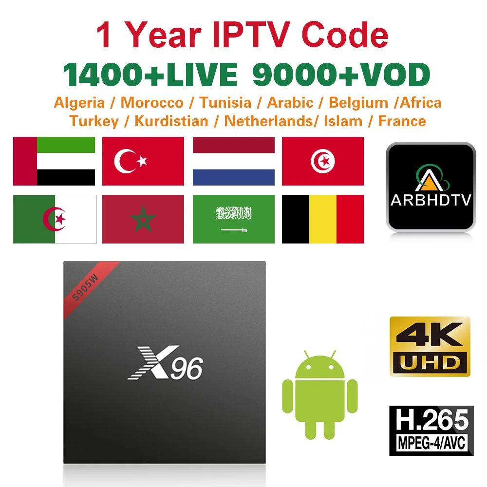 

IPTV Arabic France Turkey IP TV X96W TV Box Full HD French Netherlands Kurdistan IPTV Subscription Morocco Belgium IP TV Arabic