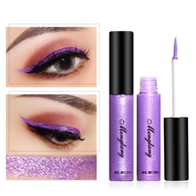 Блестящая подводка для глаз, водостойкая, блестящий пигмент, серебристый, золотой, металлический оттенок, жидкий блеск, подводка для глаз, набор, Maquiagem