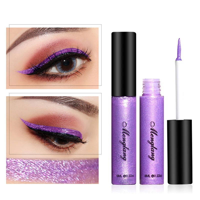 

Shining Eyeliner Lot Waterproof Shimmer Shine Pigment Silver Gold Metallic Tint Liquid Glitter Eye Liner Set Maquiagem