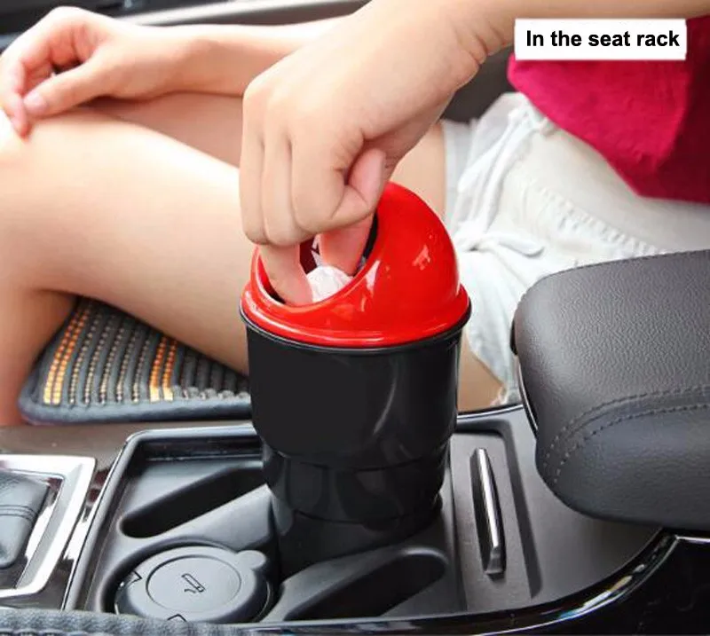 07 New Car Garbage Can 1PC 4 Colors Vehicle Trash Storage Box Auto Garbage Dust Rubbish Holder Bin for Car Accessories Car-styling
