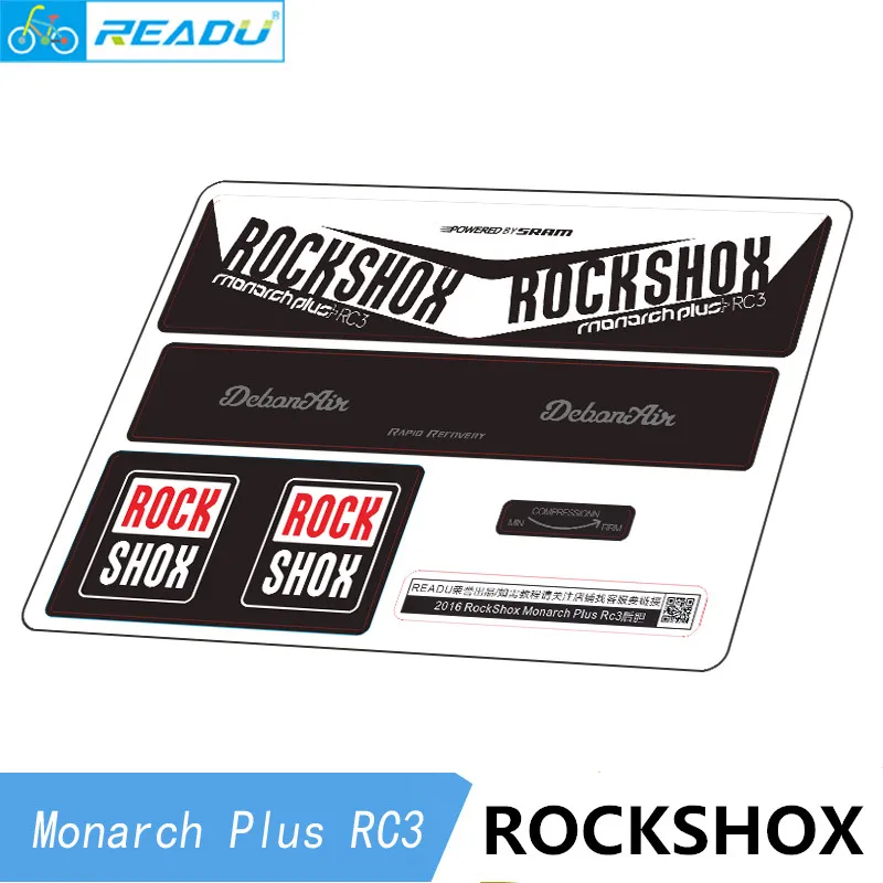 RockShox Monarch Plus RC3 Mountian велосипедный Задний амортизатор наклейки Pegatinas Rock Shox MTB рамка