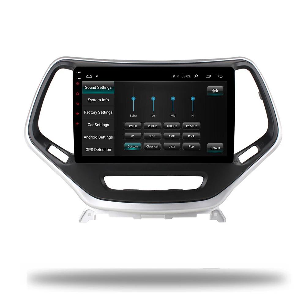 Clearance Android 8.1 Car Radio GPS for Jeep Cherokee Car Multimedia Player Head Unit Video Stereo Silver with Wifi Bluetooth 8