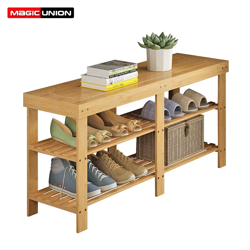 

Magic Union Simple Shoe Bench Multi-layer Dustproof Shoe Rack Multi-purpose Stroage Shoe Stool Home Dormitory Shoe Rack