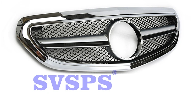 Высокое качество Черный ABS передняя средняя решетка для Mercedes Benz E-Class W212 E180 LE200L E260L E320 E400L- год - Цвет: Chrome