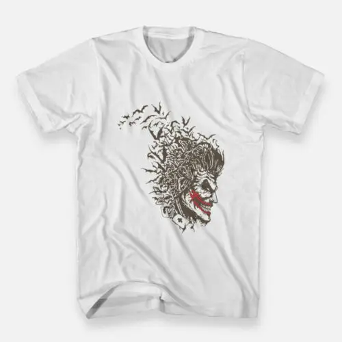 Новые мужские футболки Joker Night Bat белого цвета | Мужская одежда
