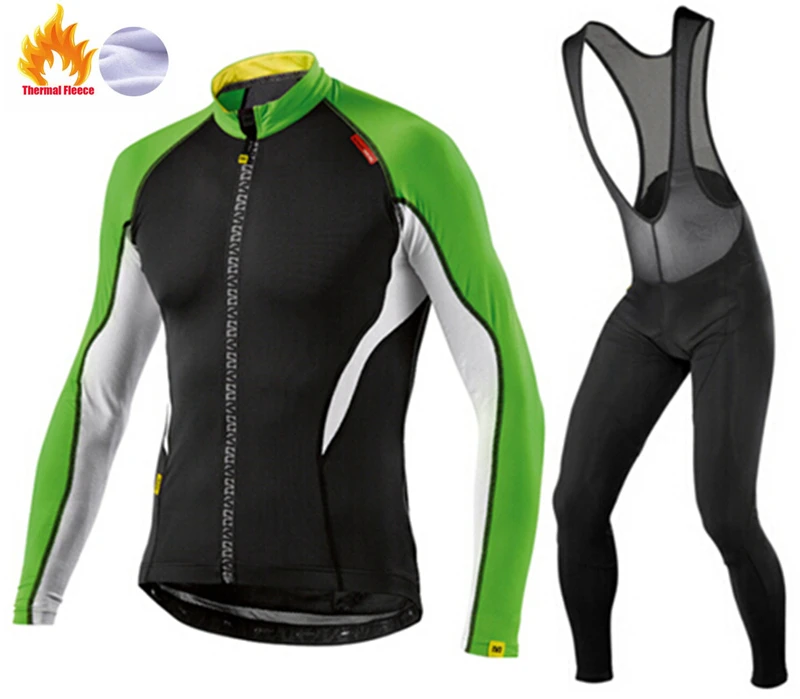 Для велоспорта Mavic одежда костюм зимний термальный флис Велоспорт Джерси Набор Гонки Майо рок одежда для велогонок Ropa Ciclismo - Цвет: Pic Color4