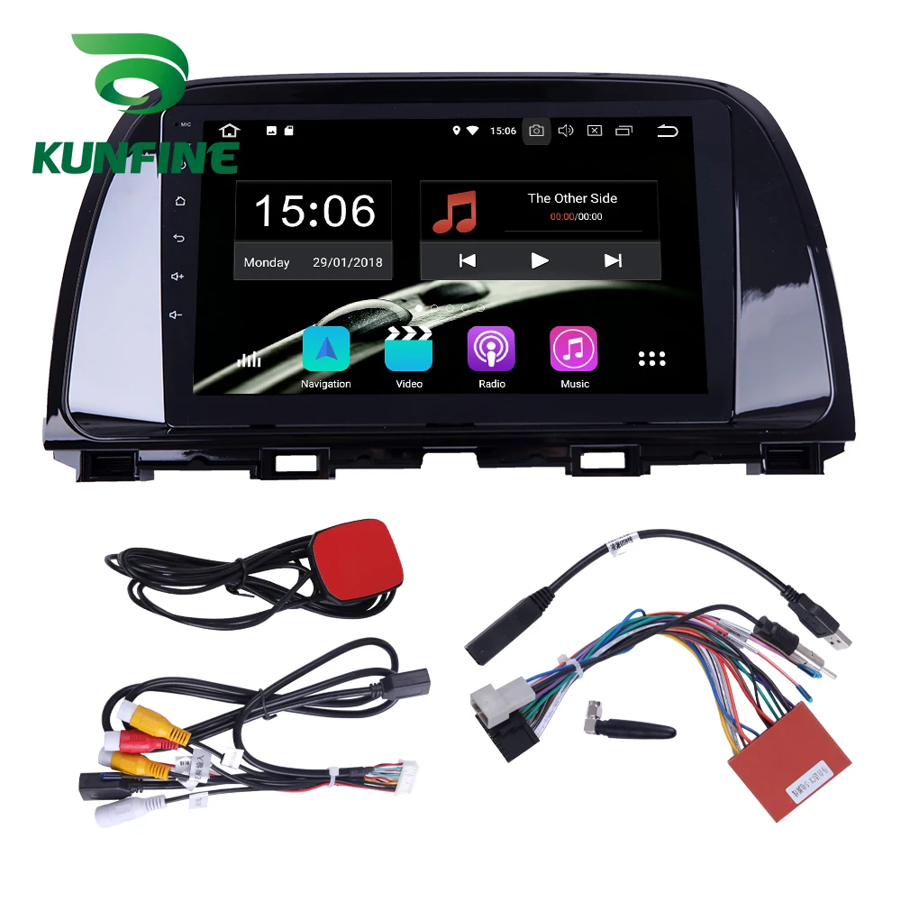 Android 9,0 Ram 4G Rom 64G PX6 Cortex A72 автомобильный DVD gps мультимедийный плеер стерео для Mazda 6 ATENZA- радио головное устройство