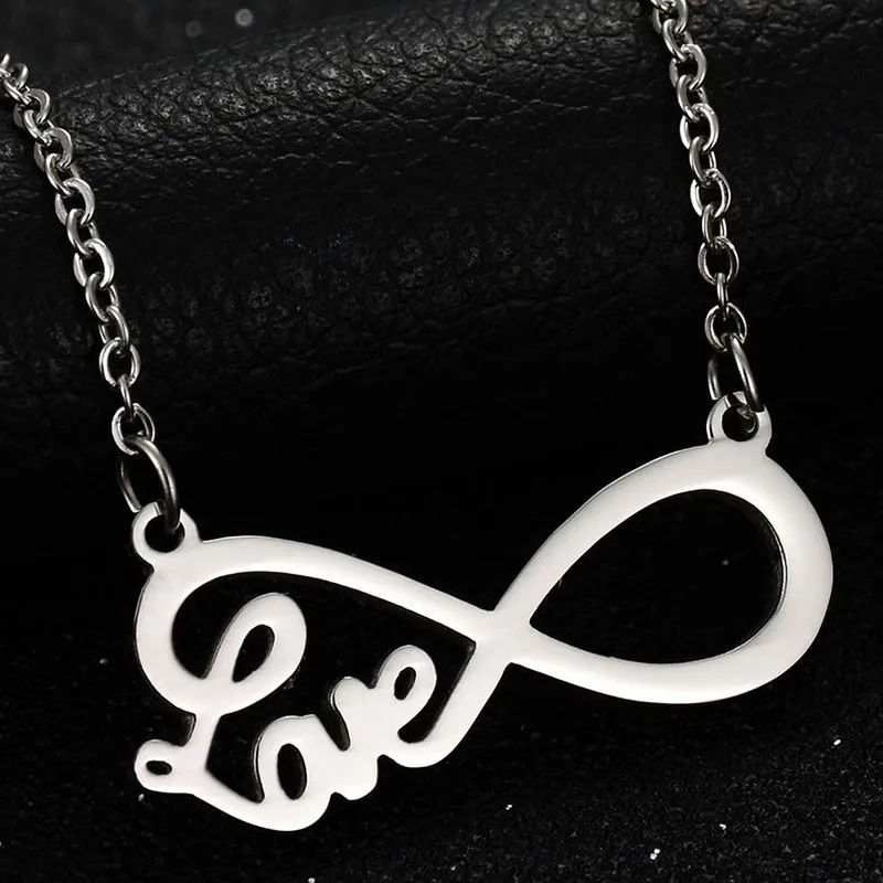 2016-New-Fashion-Stainless-Steel-Bijoux-Amant-Infinity-Love-Necklace-18K-Gold-Plated-Chain-Choker-Pendant (3)