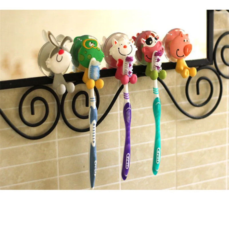 

Animal Cute Minion Hello Kitty Cartoon Suction Cup Toothbrush Holder Bathroom Supplies Toothbrush For Bathroom