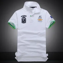 Новые мужские s рубашки поло бренды хлопковые рубашки-поло Para Hombre мужские лацкан вышитая рубашка поло мужская, с коротким рукавом рубашка