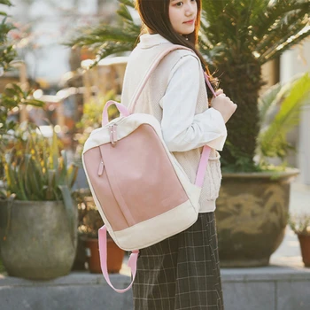 

Women Basic Canvas Backpack Large Backpacks for Teenage Girls Students Shoulder Bag Cute Travel Backpack Kawaii Mochilas