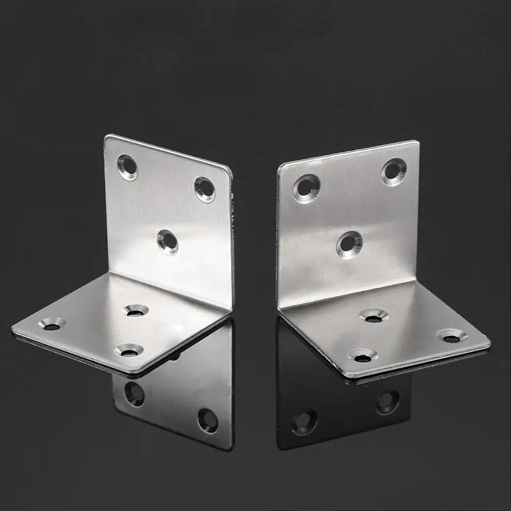 Thick 304 Stainless Steel Corner Right Angle Bracket 90 Degree Fixed Bracket Layer Tow Furniture Hardware 