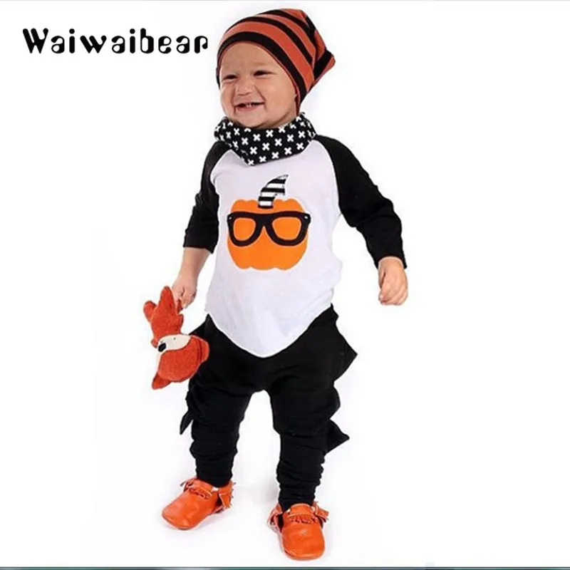 

Autumn Hot Selling Baby Sets Long-sleeved T-shirt+Pants 2pcs/Set Newborn Toddler Baby Clothing Set For Boys