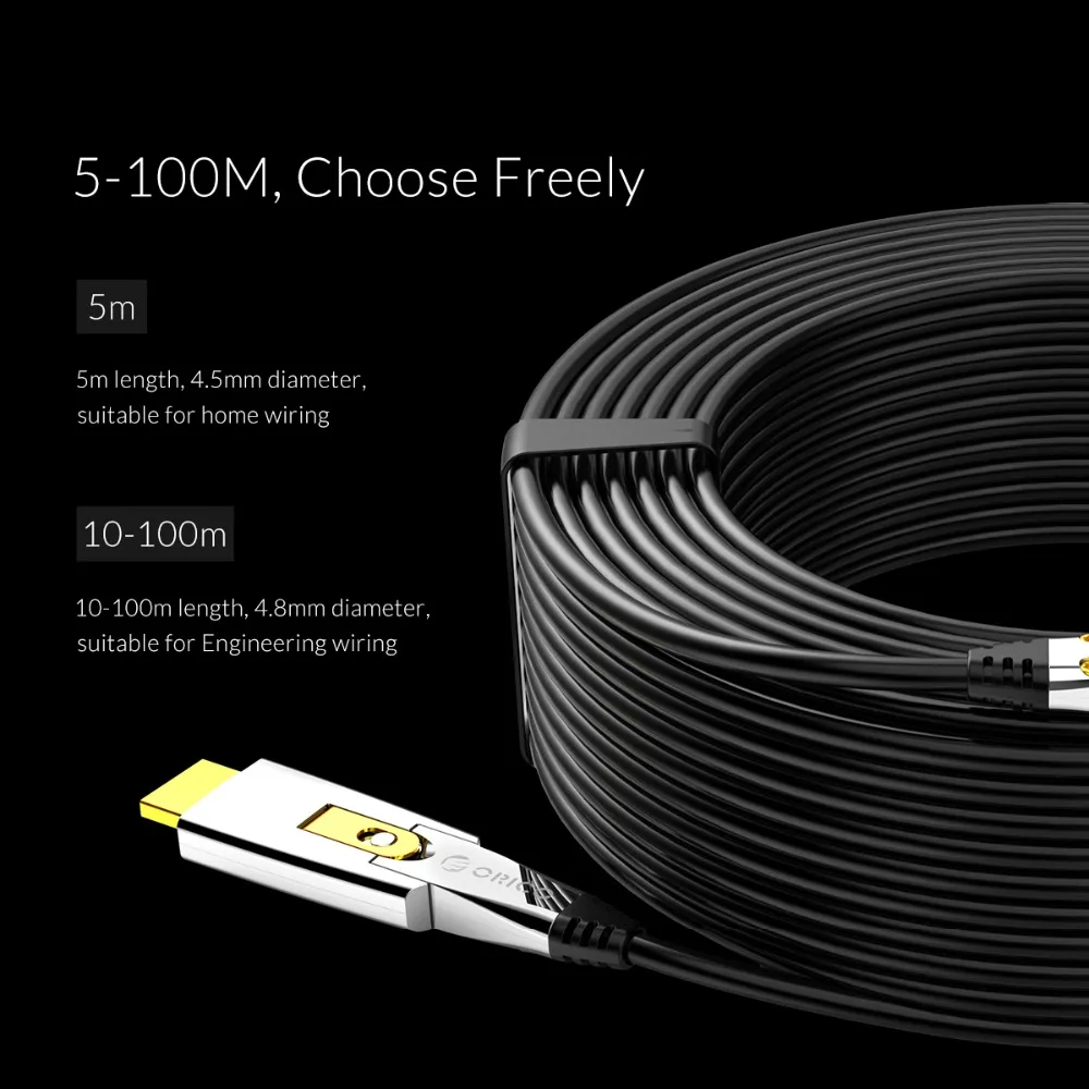 ORICO 2 в 1 переключатель свободно HDMI2.0 кабель HDMI к HDMI/Micro 4 60 Гц 18 Гбит/с для ТВ ПК