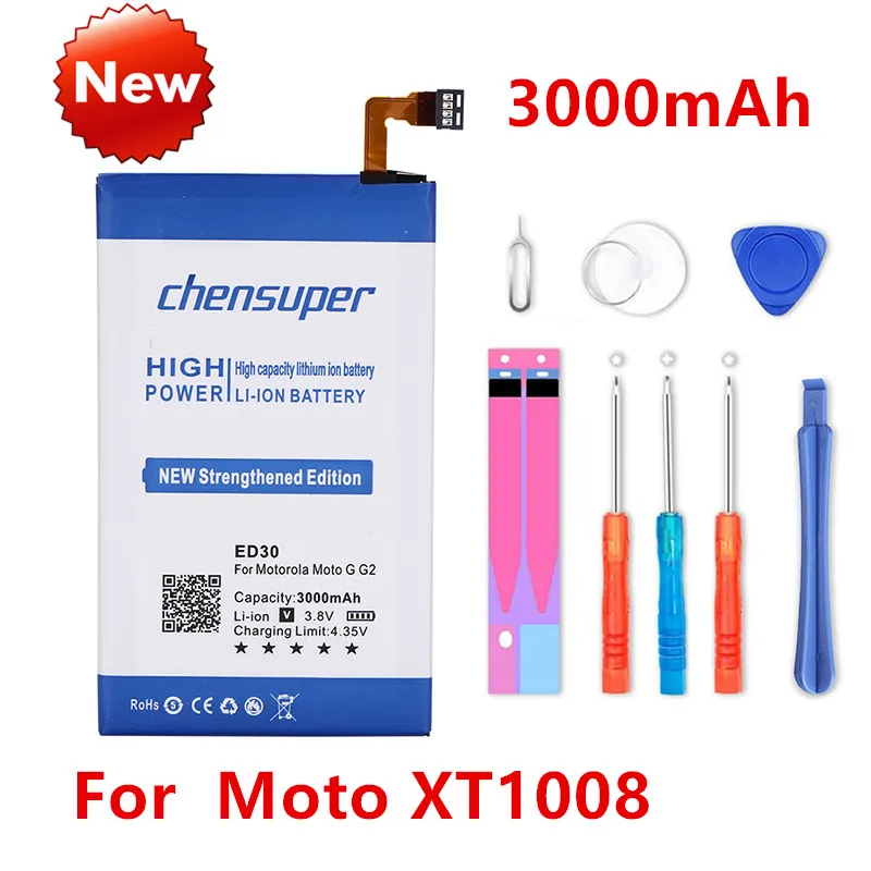 Новый аккумулятор 3000 мАч ED30 для Motorola Moto G G2 XT1008 XT1028 XT1031 XT1032 XT1033 XT1036 XT1042 XT1045 XT1063 XT1064