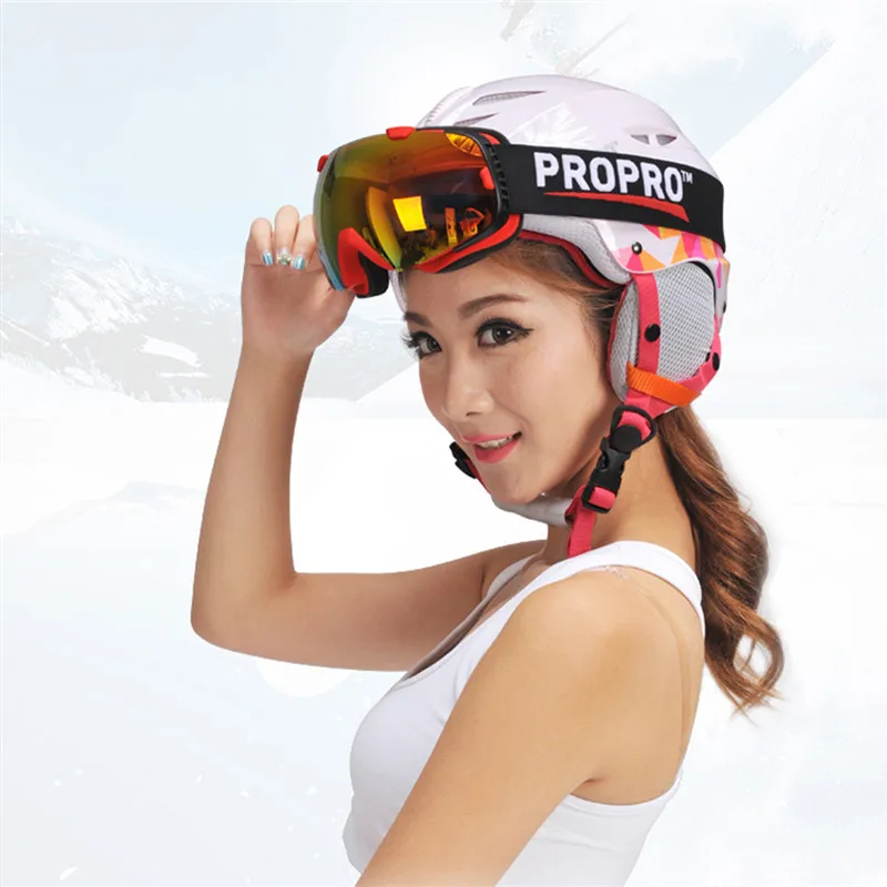 

PROPRO Skiing Helmet Male Women Windproof Thermal Helmet Single Skiing Skateboard Adult Safety Protector Sport Protective Gear