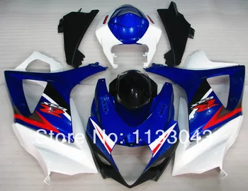 

7gifts Fairing For SUZUKI GSX-R1000 K7 07 08 GSX R1000 GSXR 1000 NEW K7 07-08 White Blue R4536 GSXR1000 2007 2008 Body
