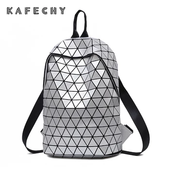 

Fashion Geometric Backpack for Teenage Girls Mochila Feminina Women Casual Backpacks Travel Luminous Diamond Lattice Bagpack