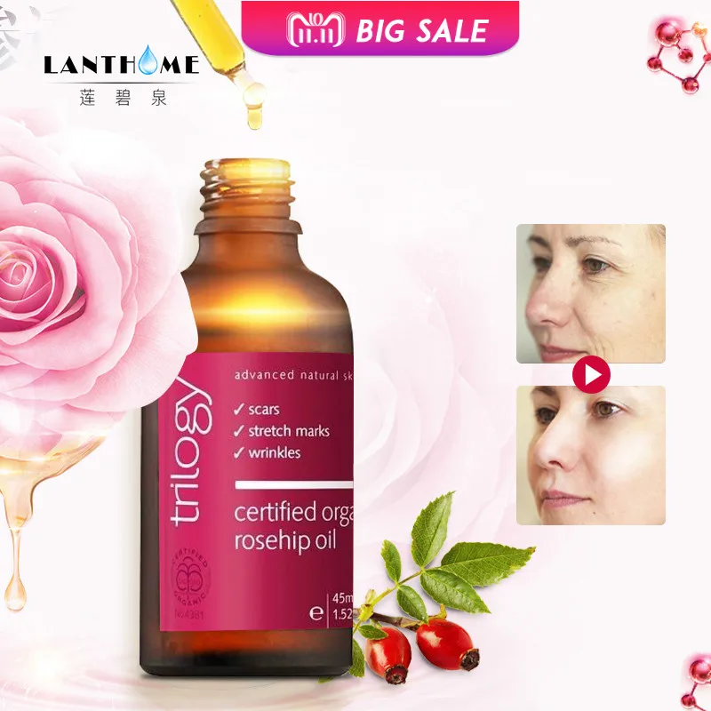 

Rosehip Oil Organic Repair Essential Oil for Face Massage Heal Dry Skin Fineline Wrinkle Stretch Mark Skin Care Natural Rose Oil