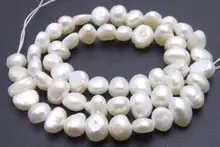 Perle d'eau douce BAROQUE blanche naturelle, en vrac, 6-7mm, 14 pouces, livraison gratuite, photo de qualité à la mode, Vente en gros