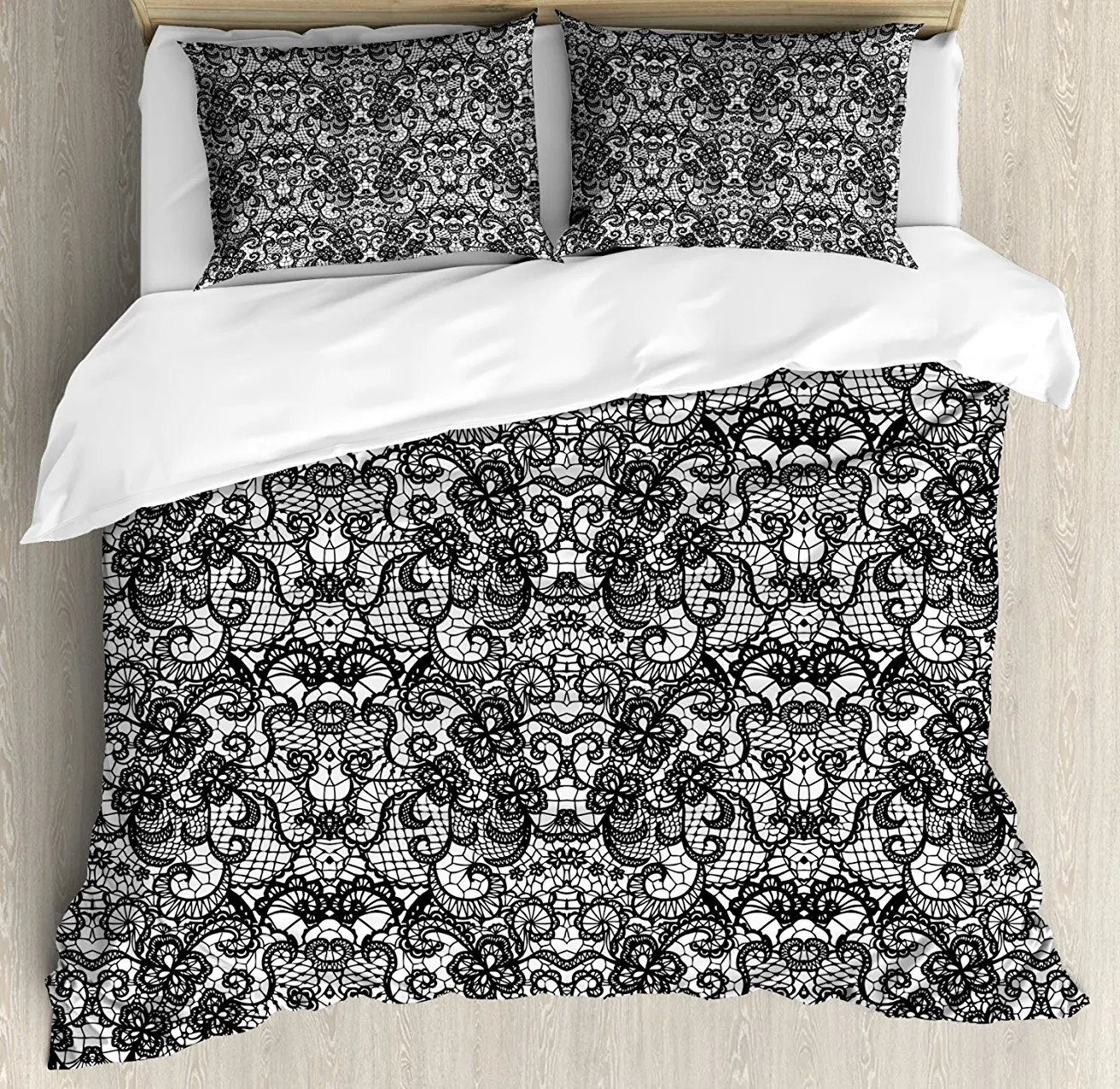 Gothic Duvet Cover Set Classical Bridal Composition