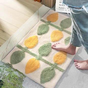 

New Super Soft Flocking Rug Welcome Mats For Front Door Anti-Slip Bedroom Soft Carpets Bathroom Washable Floor Mat foot carpet