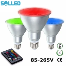 Solled 10 Вт 20 Вт PAR30 PAR38 LED RGB прожектор лампы на открытом воздухе Водонепроницаемость Цвет изменение волшебная лампа