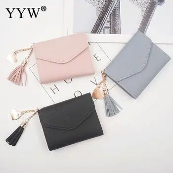 

2018 Wallet New Fashion Women Simple Short Tassel Coin Purse Wallet Female Famous Femme Carteira Card Holders Handbag Wallet