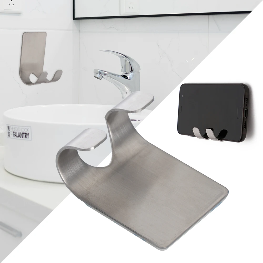 

Useful Multifunctional Stainless Steel Wall Mounted Razor Rack Shaver Holder Storage Frame Plug Hook Bathroom Accessories