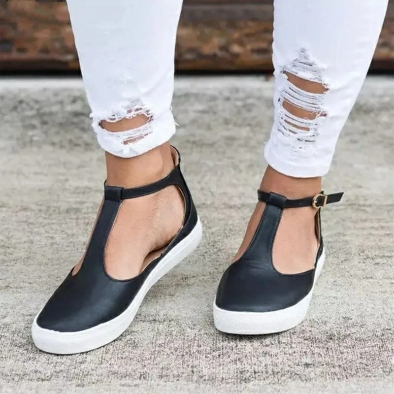 

SLHJC Spring Summer Flats Shoes Retro Round Toe Platform Elevator Casual Sandals Cozy Shoes Hemp Heel Plus Size Flat Heel Shoes