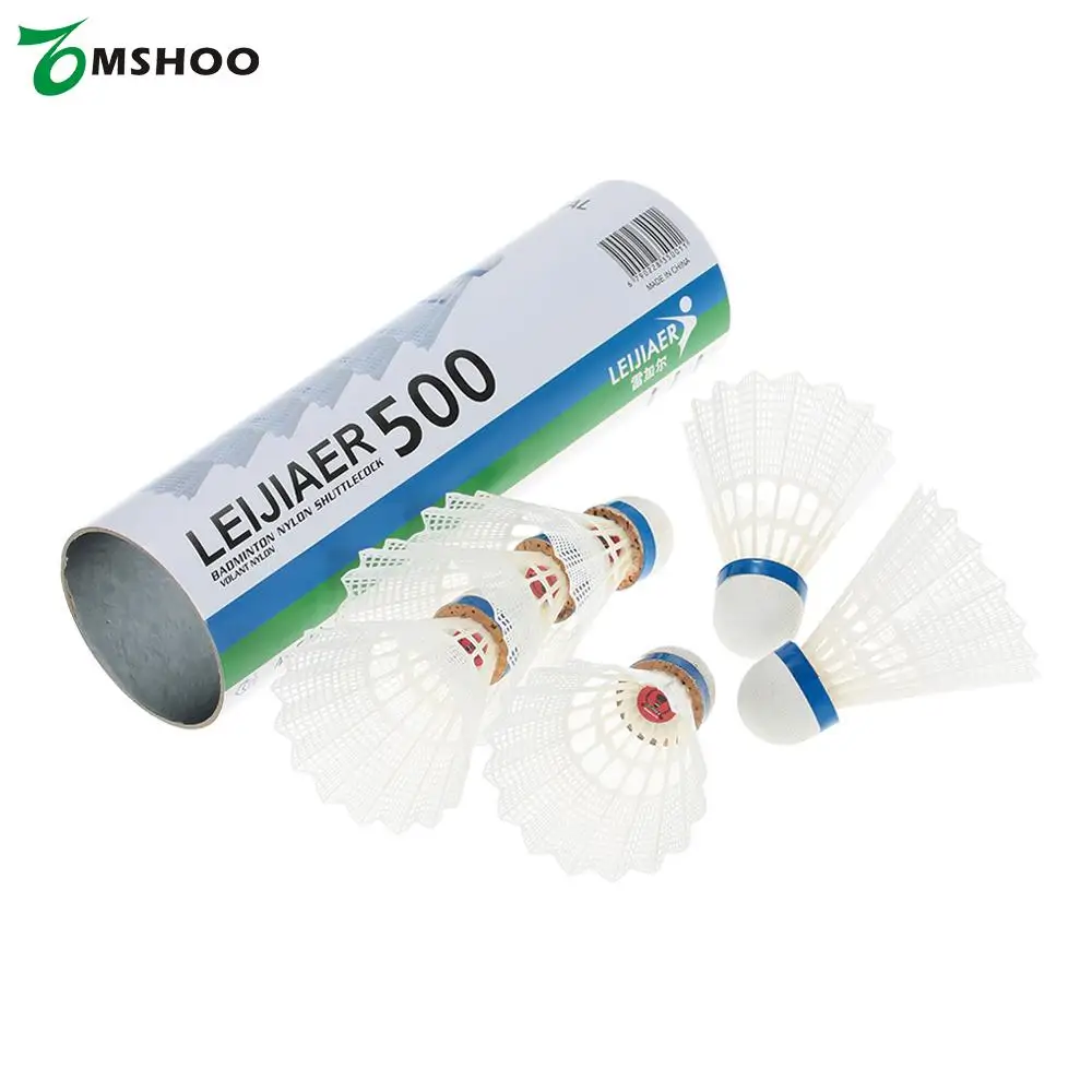 6 шт./лот профессиональный бадминтон волан птички прочный белый нейлон перо