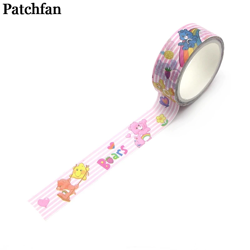 

Patchfan Care bears cartoon funny DIY Scrapbooking kids Adhesive washi Paper Masking Tape Printed Pattern stickers decal A1973