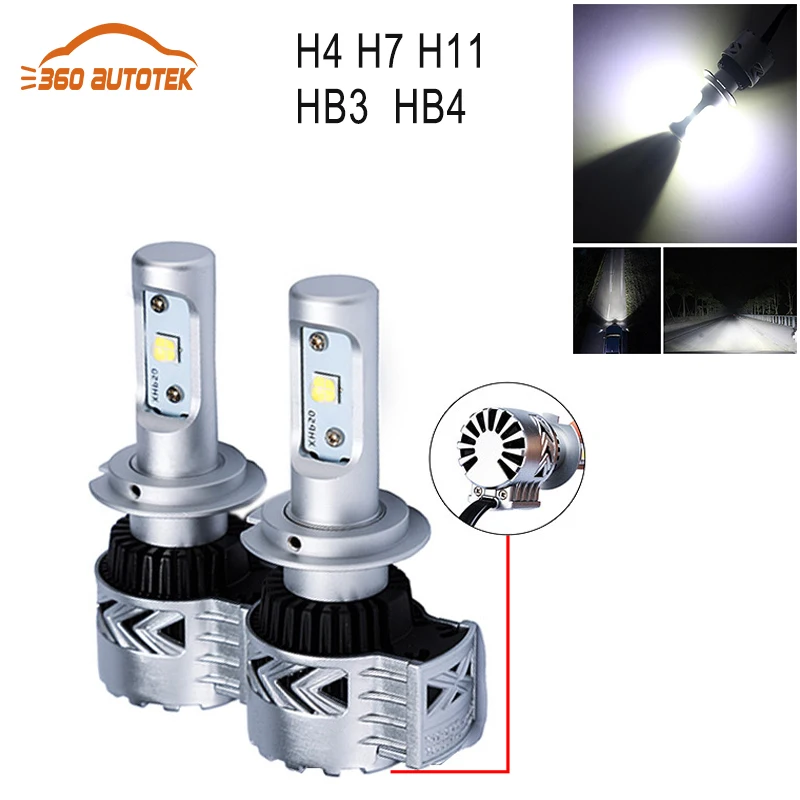 

Hot Sales Auto H8 H9 H11 H7 Led Tailor-made High Power 72W 12000lm White 6500K Super Bright Auto Headlamp For Dodge VW
