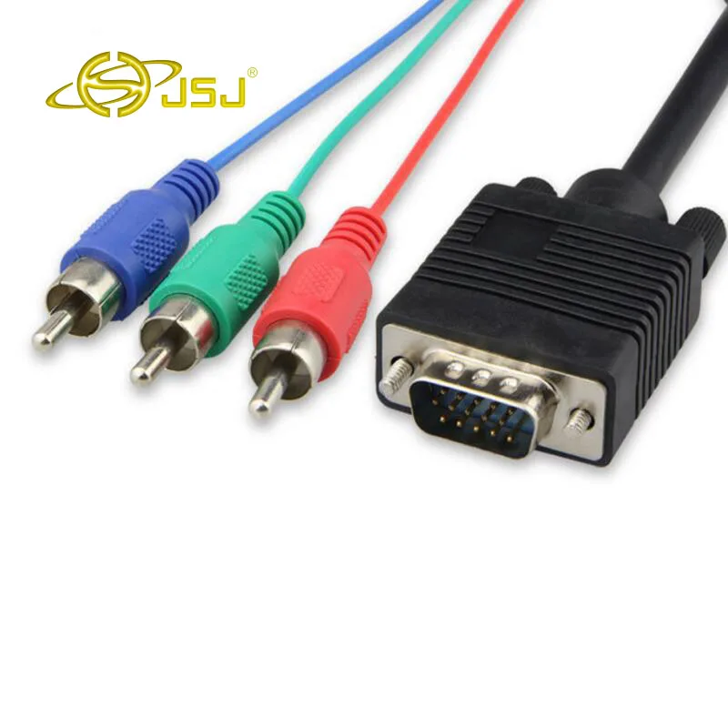 JSJ 3 RCA Женский конвертер новый VGA к видео ТВ выход S Video AV адаптер высокое качество
