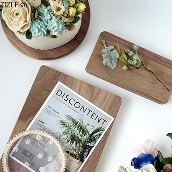 

30cm*20cm Nordic Wooden Storage Tray Geometric Figure Jewelry/Cosmetics/Miscellaneous/Bathroom Storage Organizer